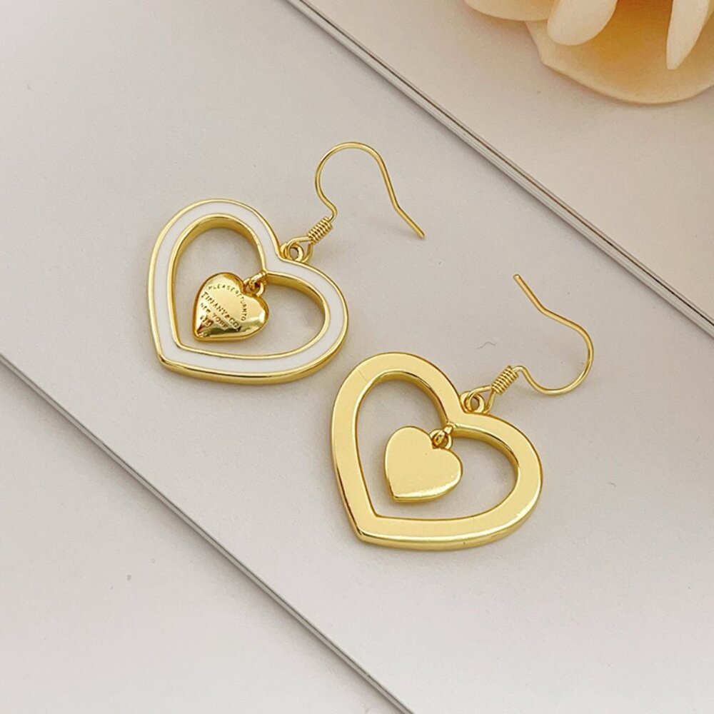 Tiffany & Co. Heart-Shaped Pendant Earrings - Picture 3 of 5